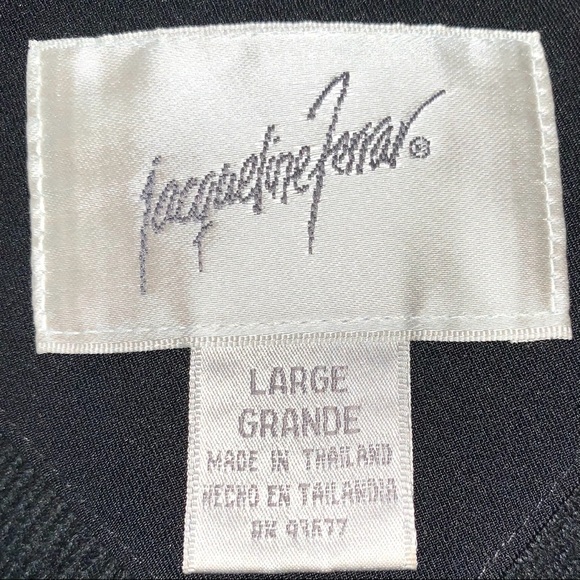 Jacqueline Ferrar size L black double breasted button front vintage trench coat - Picture 15 of 16